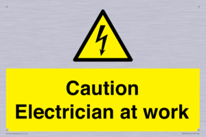 Caution Electrician at work